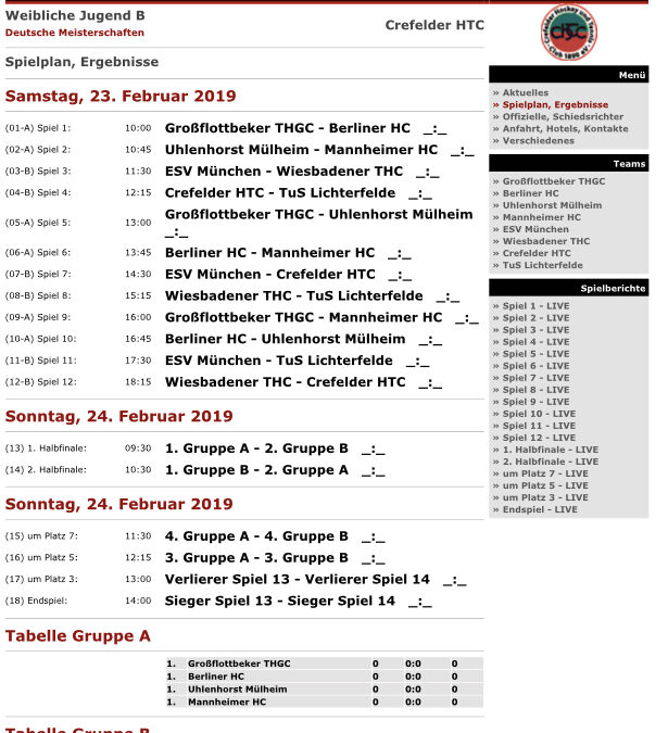 WJB – Spielplan Krefeld